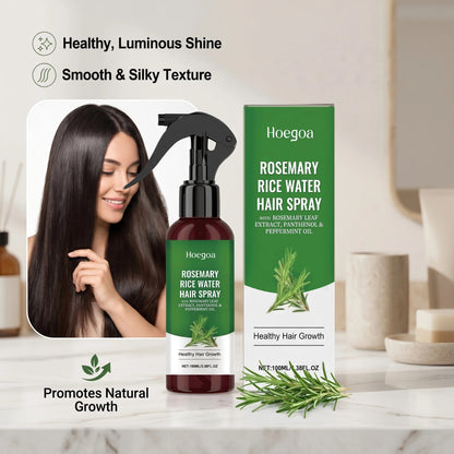 Rosemary Rice Water Hair Growth Spray - Leave-In Conditioner for Damaged Hair