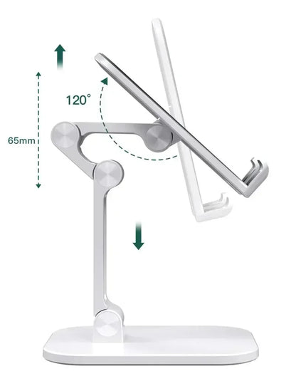 Foldable Desktop Phone & Tablet Stand - Adjustable Universal Holder