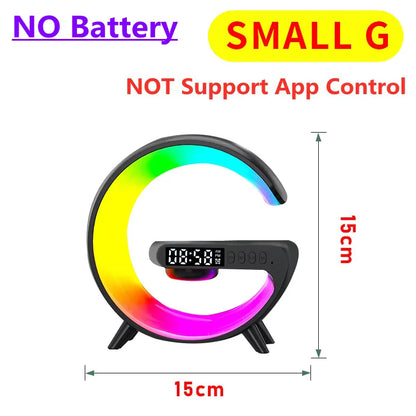Multifunction 15W Wireless Charger, Bluetooth Speaker & RGB Alarm Clock