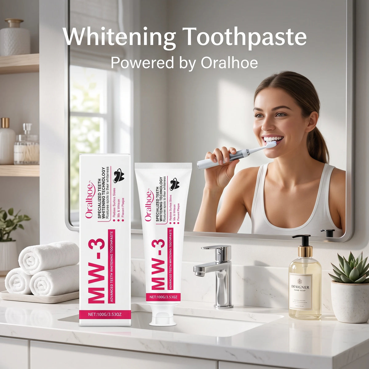 Professional Teeth Whitening Toothpaste for Stain Removal and Fresh Breath
