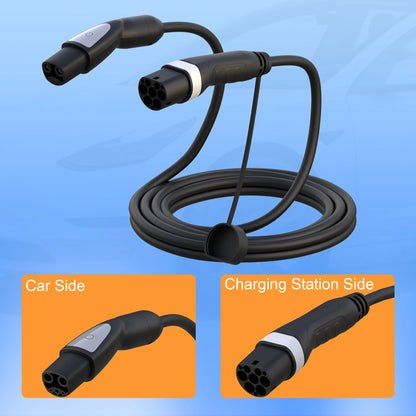 7KW Type 2 to Tesla NACS EV Charging Cable 5M for Model 3 Y X S