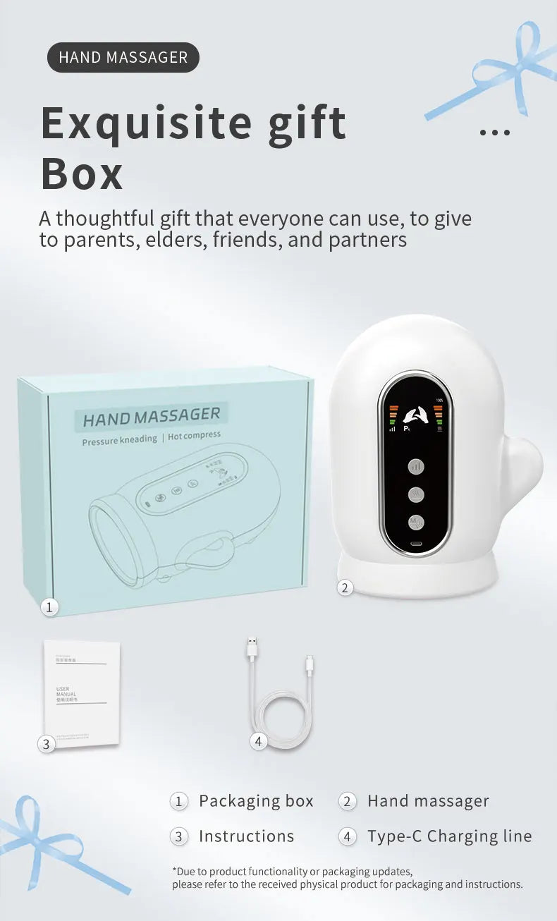 Electric Hand Massager with Air Compression, Heat Therapy & UV Sterilization - 15