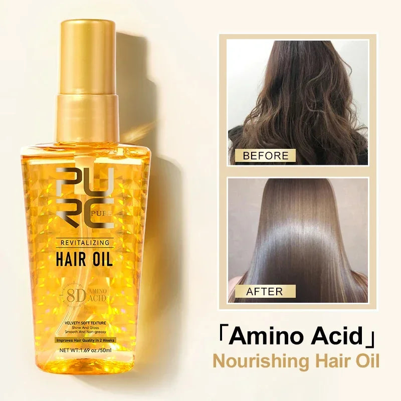 Morocco Amino Acid Hair Oil - Smoothing & Frizz Control Serum for Damaged Hair