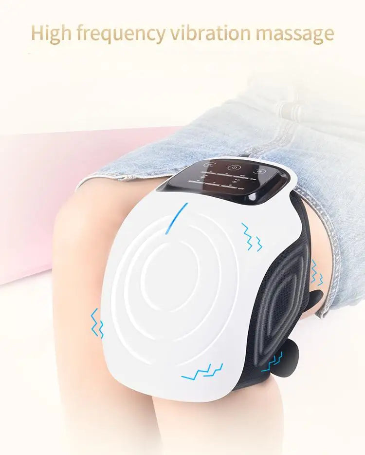 3-in-1 Cordless Knee Massager - Adjustable Vibration & Heat Therapy for Pain Relief