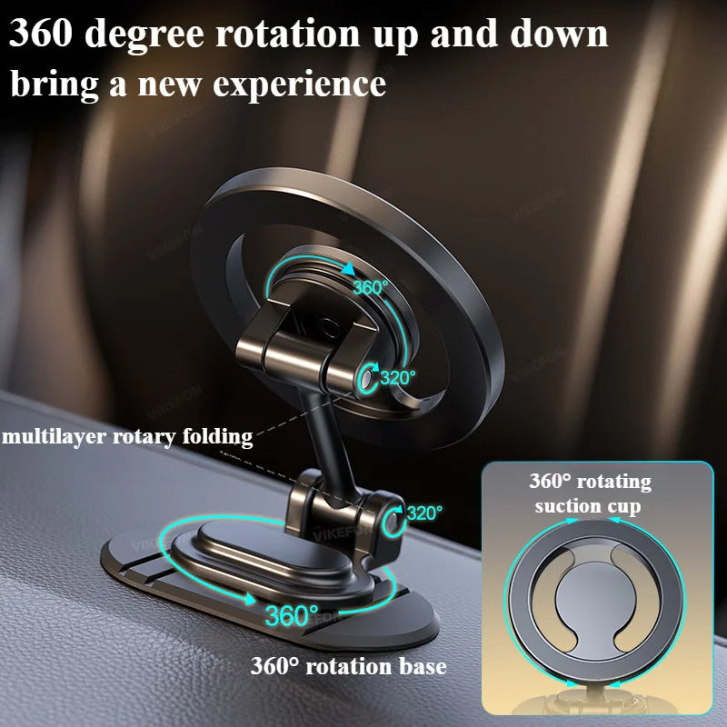1040° Rotation Magnetic Car Phone Mount for iPhone 16 15 14 13 12 & Android - 5