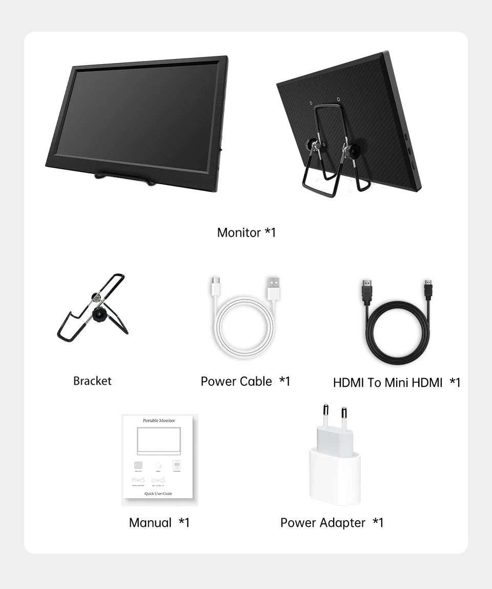 11.6" Portable IPS Monitor - Full HD Laptop Second Screen for Gaming & Work