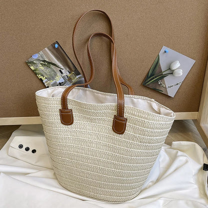Luxury Bohemian Straw Tote