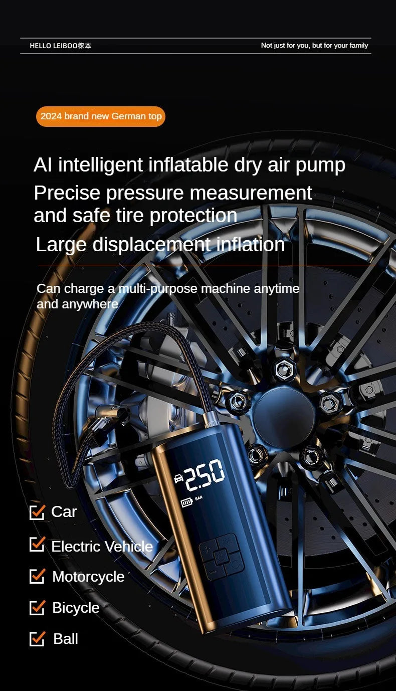 150PSI Portable Tire Inflator & Air Pump