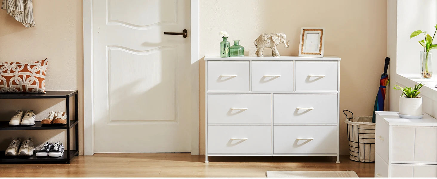 Modern Fabric Storage Dresser - 5, 7, or 10 Drawer Bedroom Closet Organizer - 9