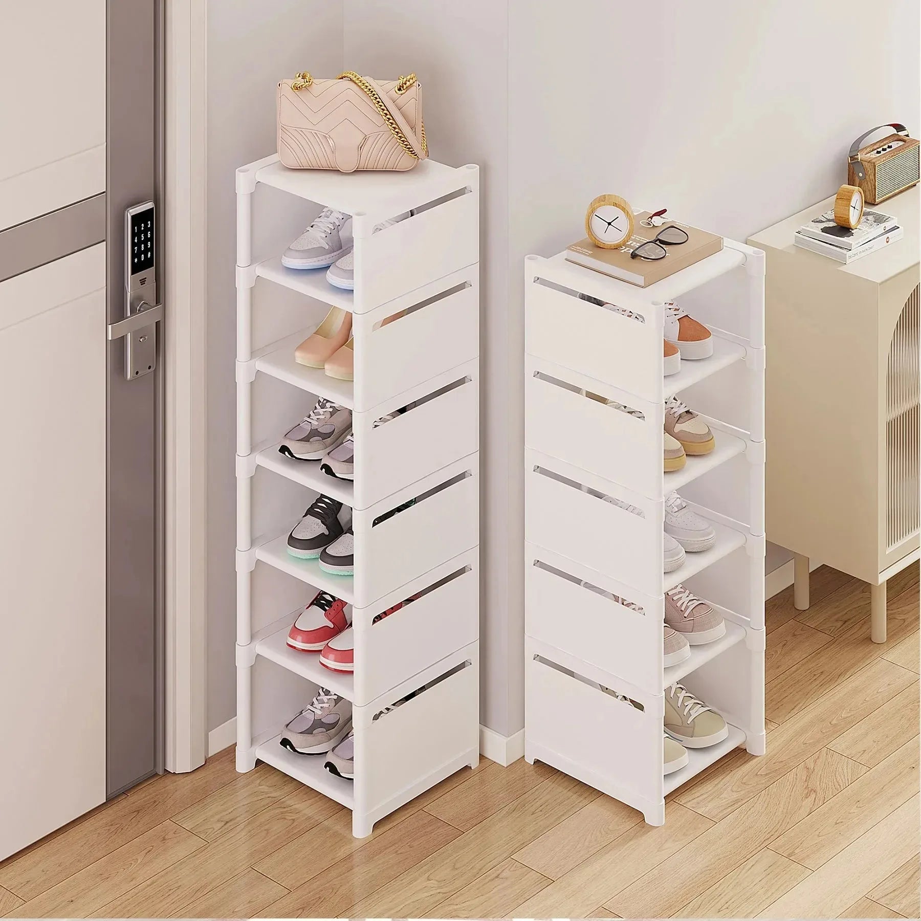 Stackable Narrow Shoe Storage Rack Organizer - 3