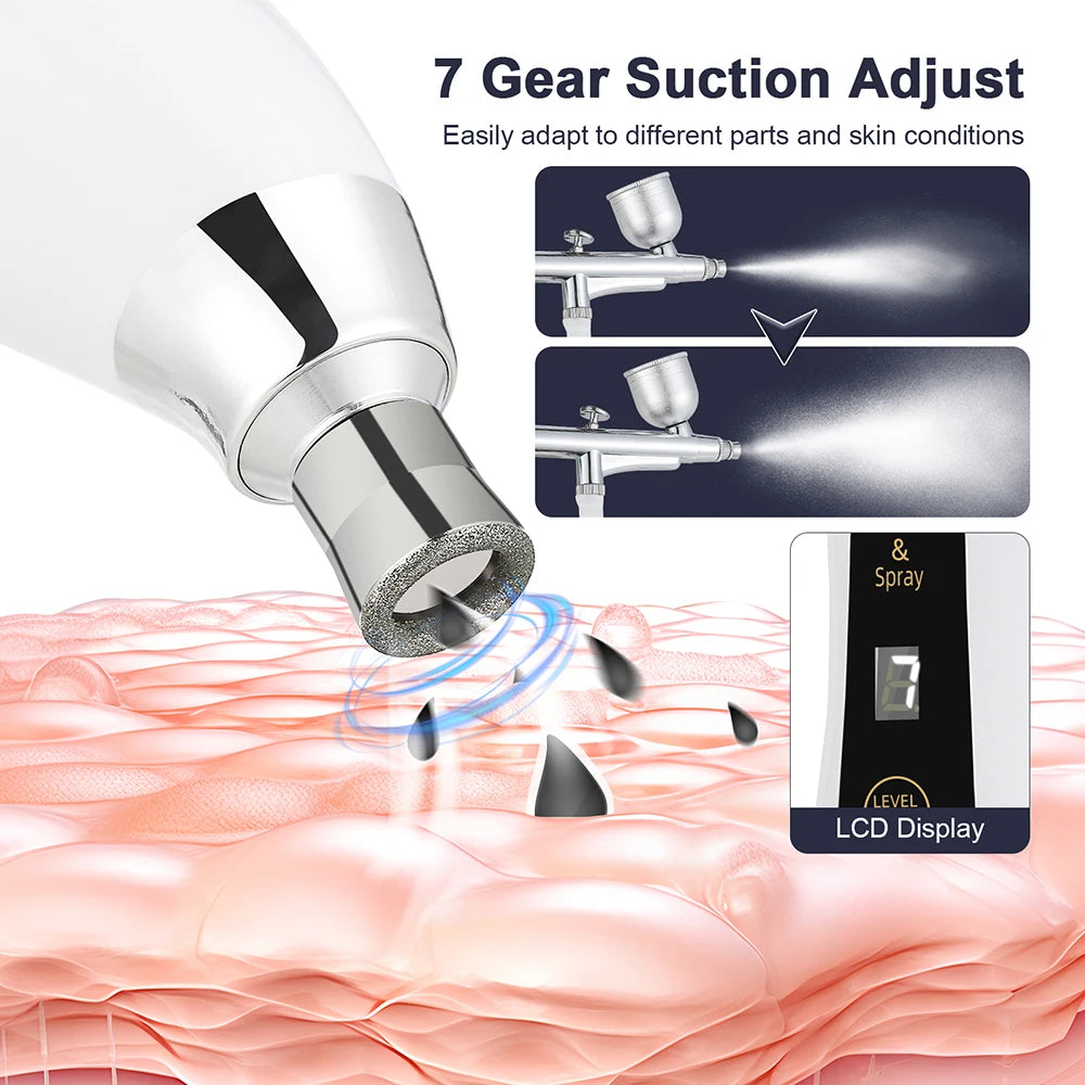 2-in-1 Diamond Microdermabrasion Machine & Hydrating Airbrush - 3