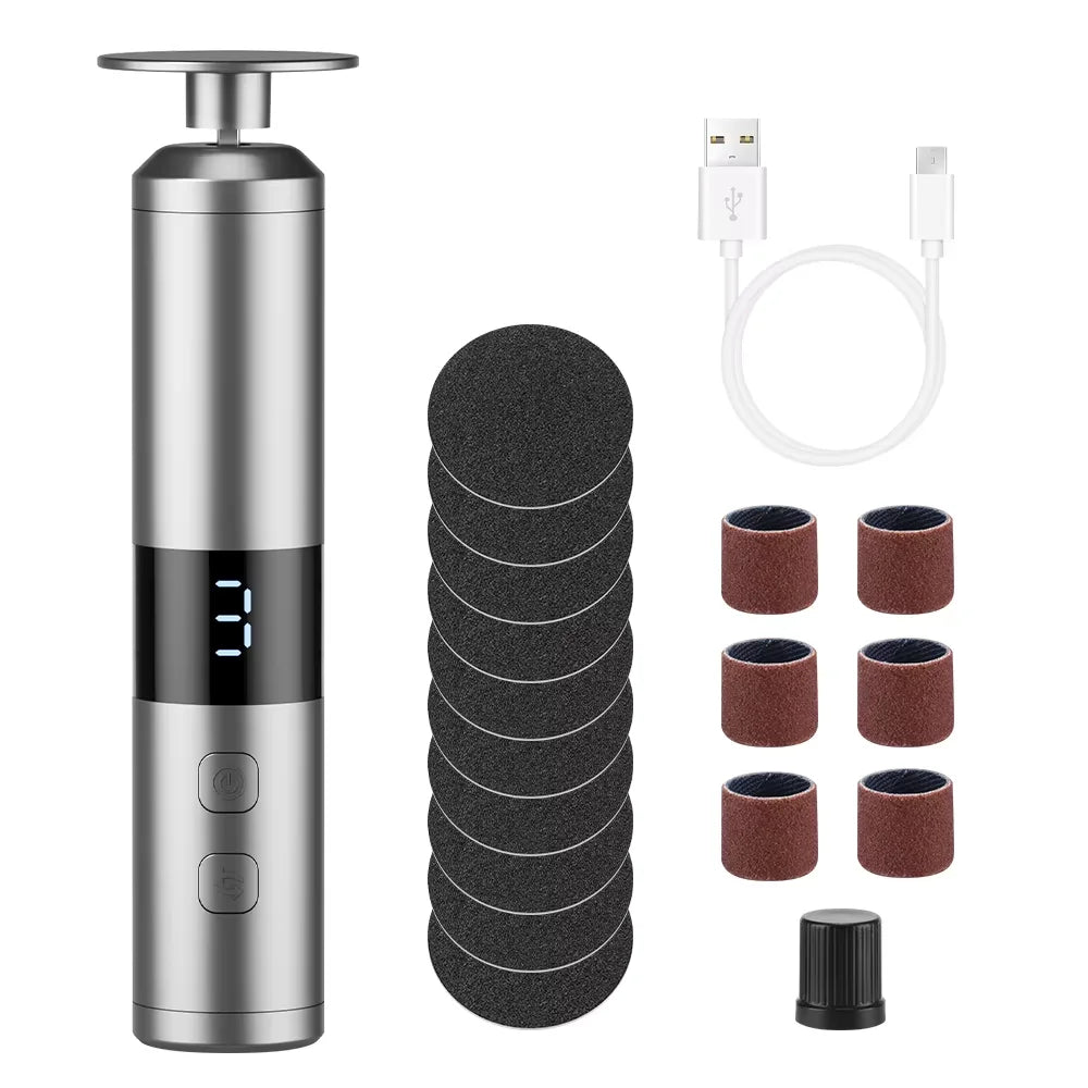 Electric Callus Remover for Feet - Professional Pedicure Foot File with 20 Discs