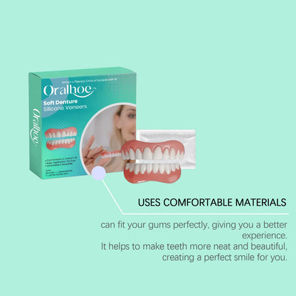 Silicone Temporary Dentures - Comfortable Snap-On Smile & Teeth Repair Kit