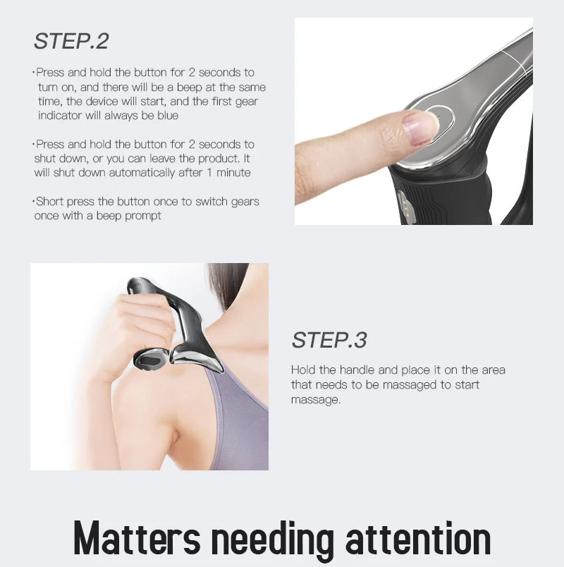 Electric Myofascial Gua Sha Massager for Deep Tissue Muscle Relief