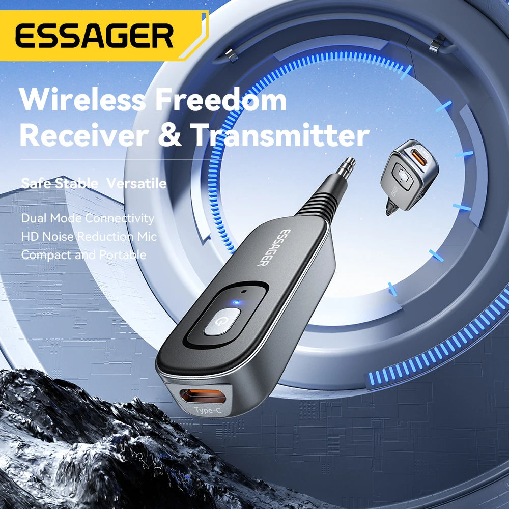Essager 2-in-1 Bluetooth 5.1 Transmitter & Receiver for TV, Car & Audio - 2