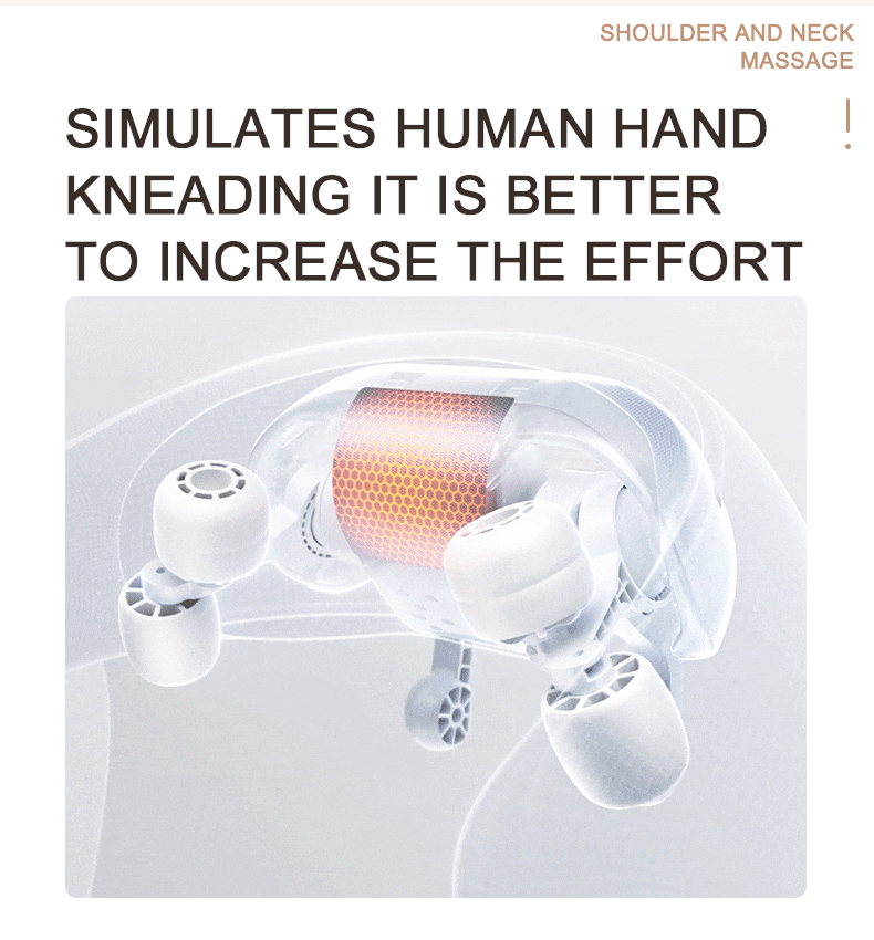 Wireless 6D Deep Tissue Neck & Shoulder Kneading Massager with Heat - 9