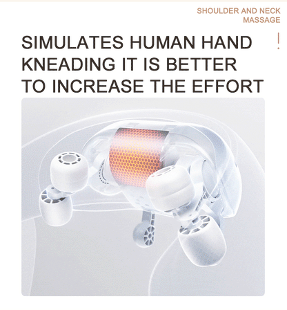 Wireless 6D Deep Tissue Neck & Shoulder Kneading Massager with Heat