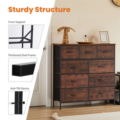 9-Drawer Fabric Dresser Storage Organizer for Bedroom & Nursery