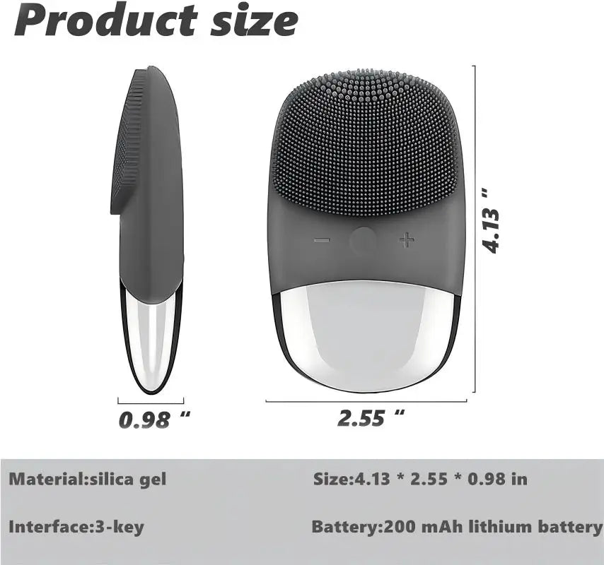 3-in-1 Electric Silicone Facial Cleansing Brush & Skin Massager