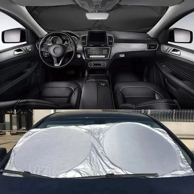 Foldable Car Windshield Sun Shade - UV Reflector Visor Cover - 8