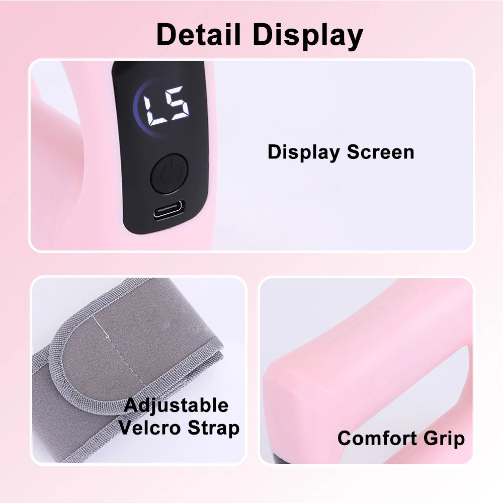 Electric Fascia Ring Wearable Vibration Massager for Waist Belly & Deep Tissue Pain Relief - 3