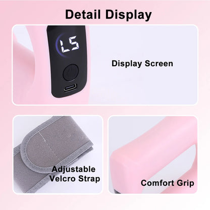 Electric Fascia Ring Wearable Vibration Massager for Waist Belly & Deep Tissue Pain Relief
