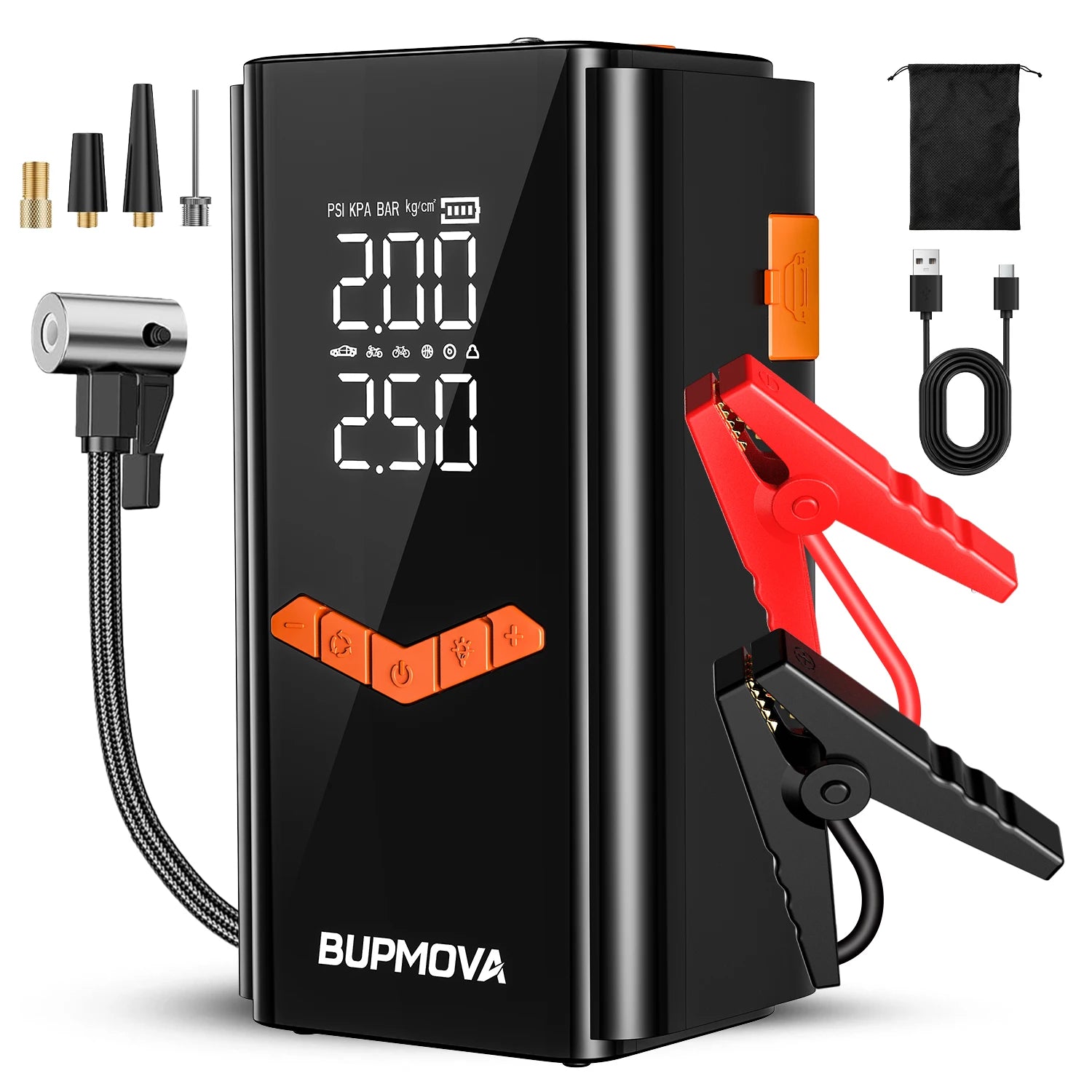 1500A Car Jump Starter with 150PSI Air Compressor & Power Bank - 25