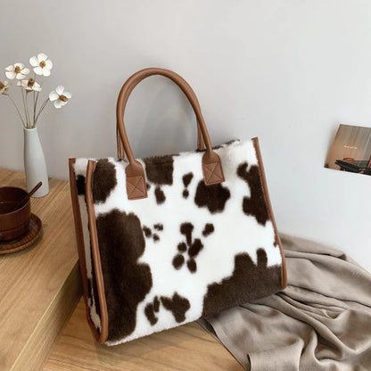 Leopard Faux Fur Tote
