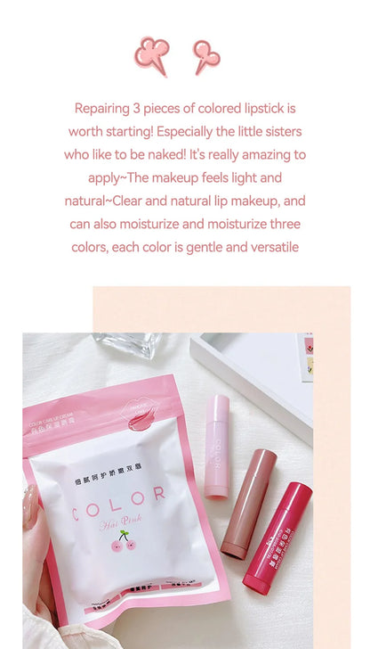 3-Piece Tinted Moisturizing Lip Balm Set – Hydrating & Anti-Chapping Care