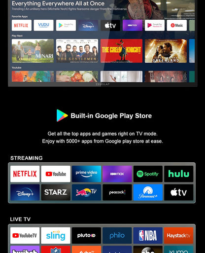 18.5" Smart Portable Touch Monitor with Google TV & Built-in Streaming