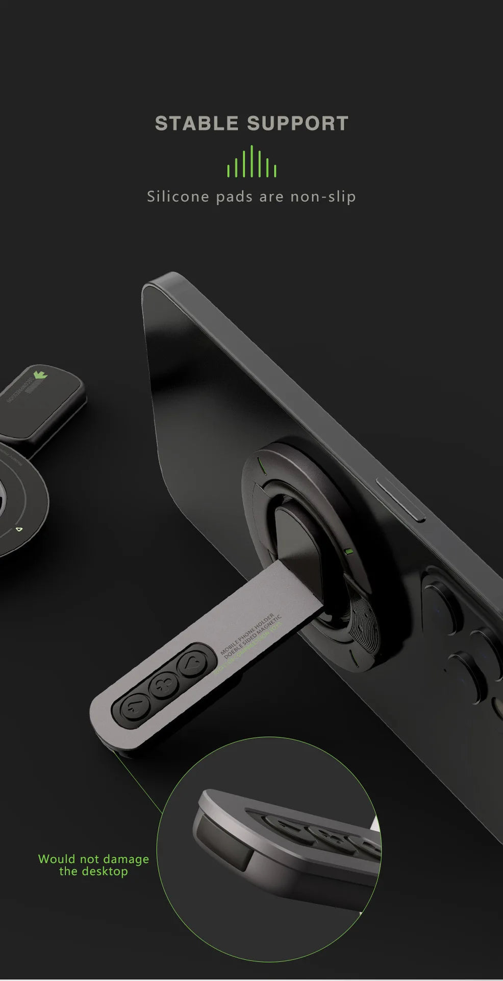 360° Magnetic Phone Stand & Ring Holder for MagSafe iPhones - 9