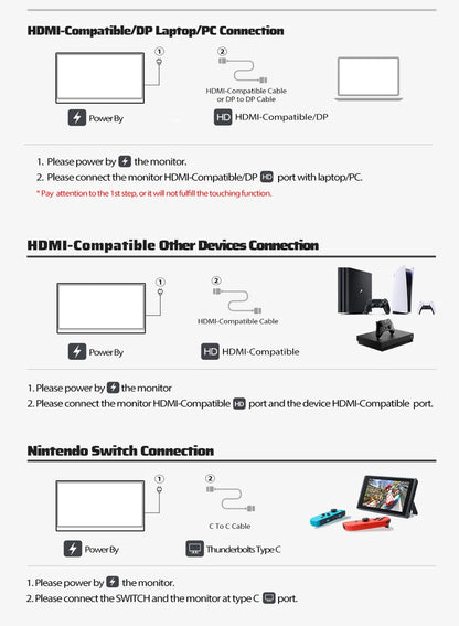 16" 2.5K 144Hz Portable Gaming Monitor - QHD IPS Travel Display for Laptop
