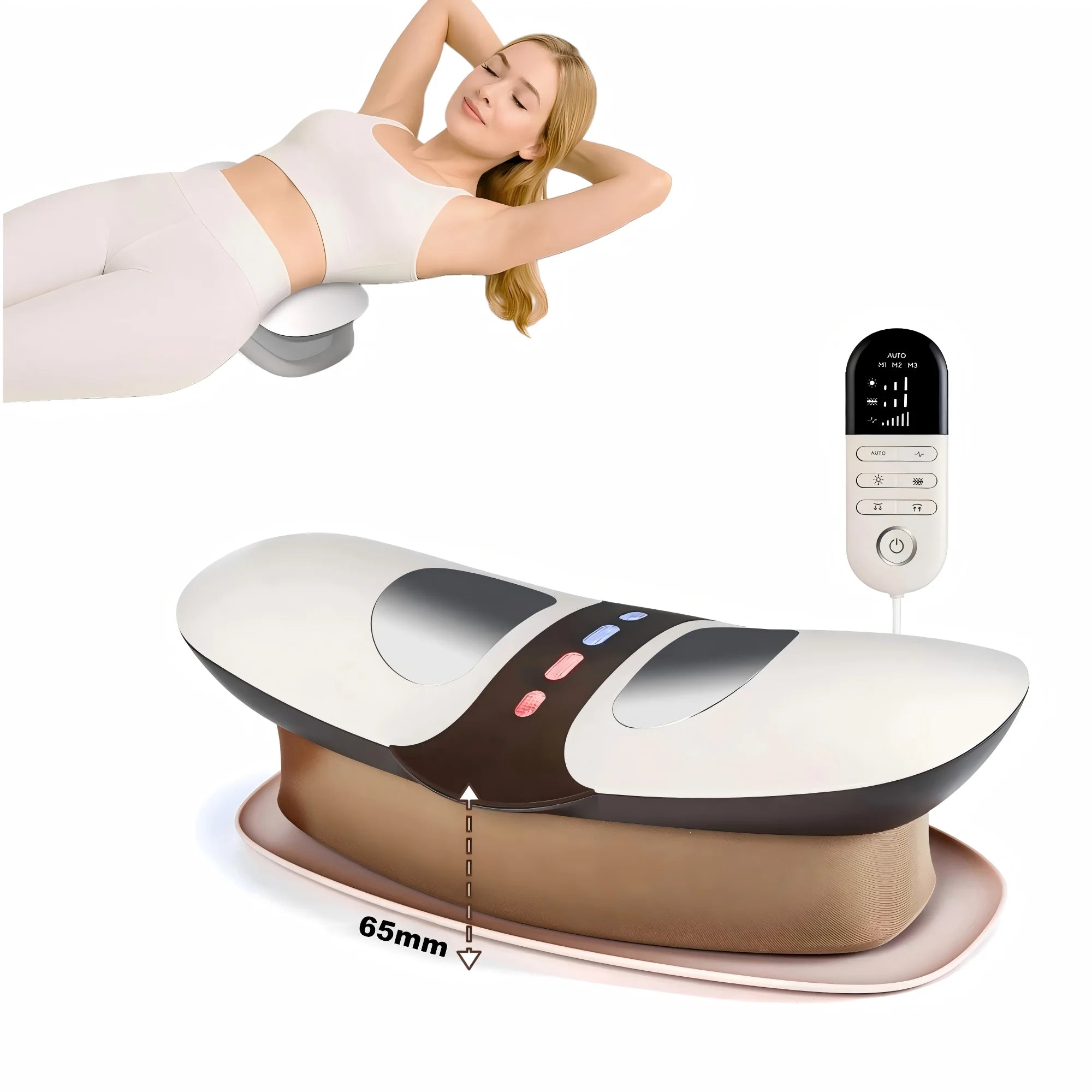 Electric Lumbar Traction Massager – Heated Back Stretcher & Spine Support Device - 7