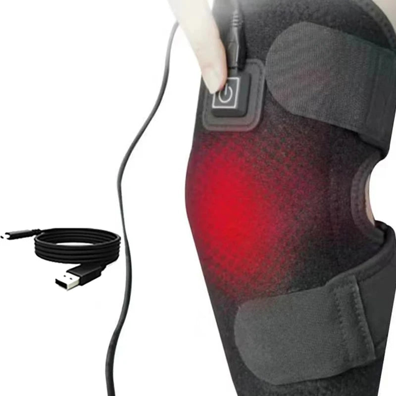 Electric Heated Knee Wrap - USB Joint Warmer & Pain Relief Pad - 1