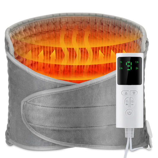 Electric Heated Lumbar Support Belt for Back Pain & Abdominal Relief