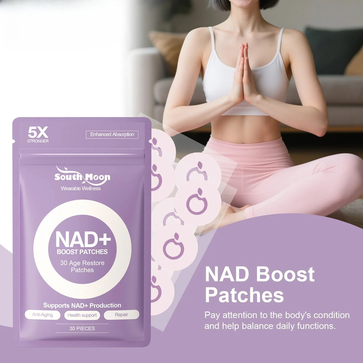 NAD+ Anti-Aging Skin & Body Wellness Patches - Daily Rejuvenating Treatment