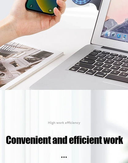 Magnetic Laptop Phone Mount for iPhone - Foldable Side Expansion Stand