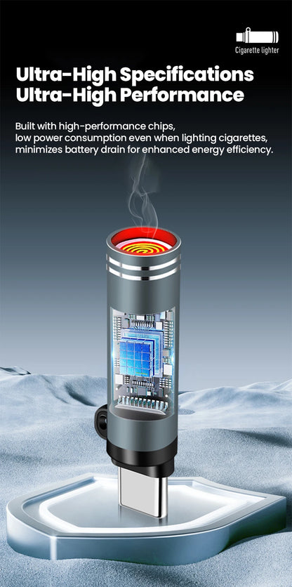 Mini USB-C Portable Cigarette Lighter - Instant Flameless Igniter