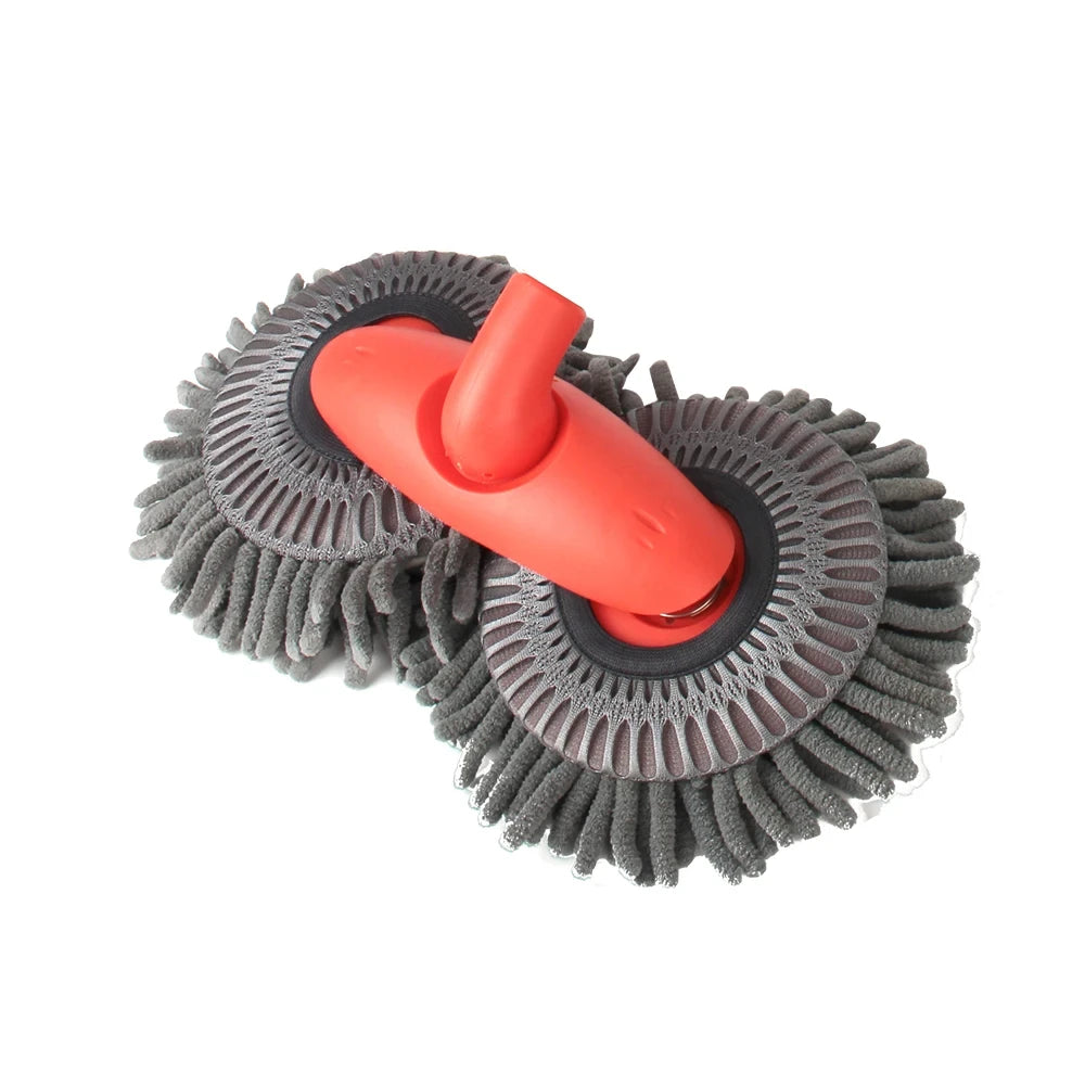 Dual Head Telescopic Car Wash Mop - Microfiber Cleaning Brush - 29