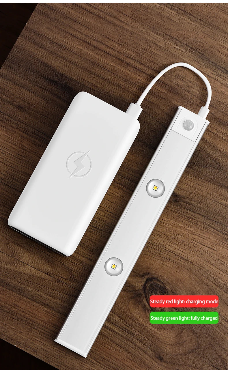 Ultra-Thin Motion Sensor LED Cabinet Light - Rechargeable Closet & Kitchen Under Counter Lamp