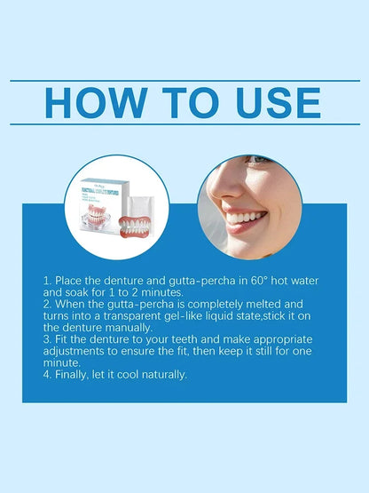 Instant Smile Cosmetic Dentures - Natural Looking Upper & Lower Teeth Veneers