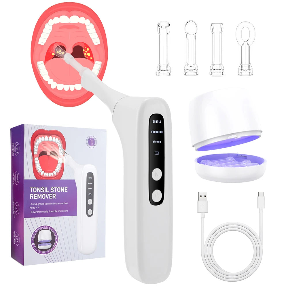 Electric Tonsil Stone Remover with HD Camera & Vacuum Suction - 17