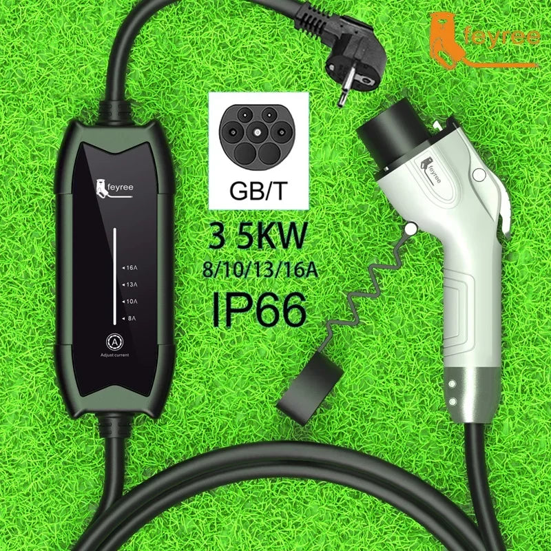 Portable EV Charger Type 1 & 2 - 3.5KW Adjustable Electric Car Charging Cable