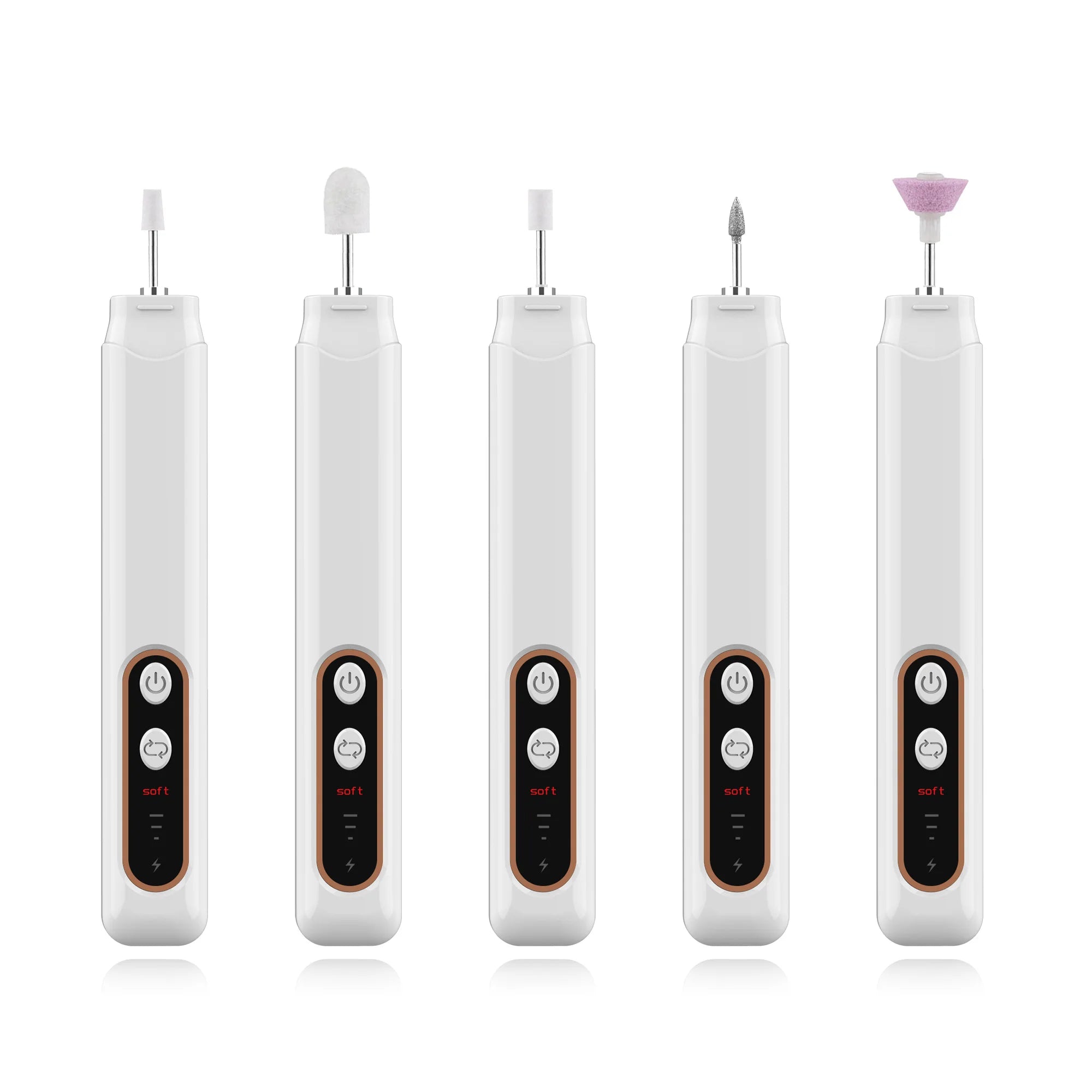 Professional Cordless Electric Nail File Set for Manicure and Pedicure - 18