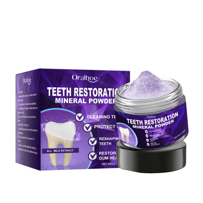 Purple Teeth Whitening Powder - Deep Stain Removal & Enamel Repair Formula