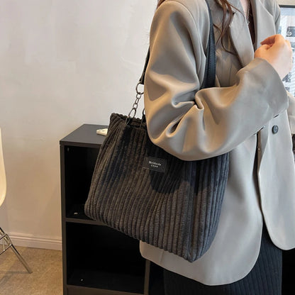Luxury Casual Corduroy Tote