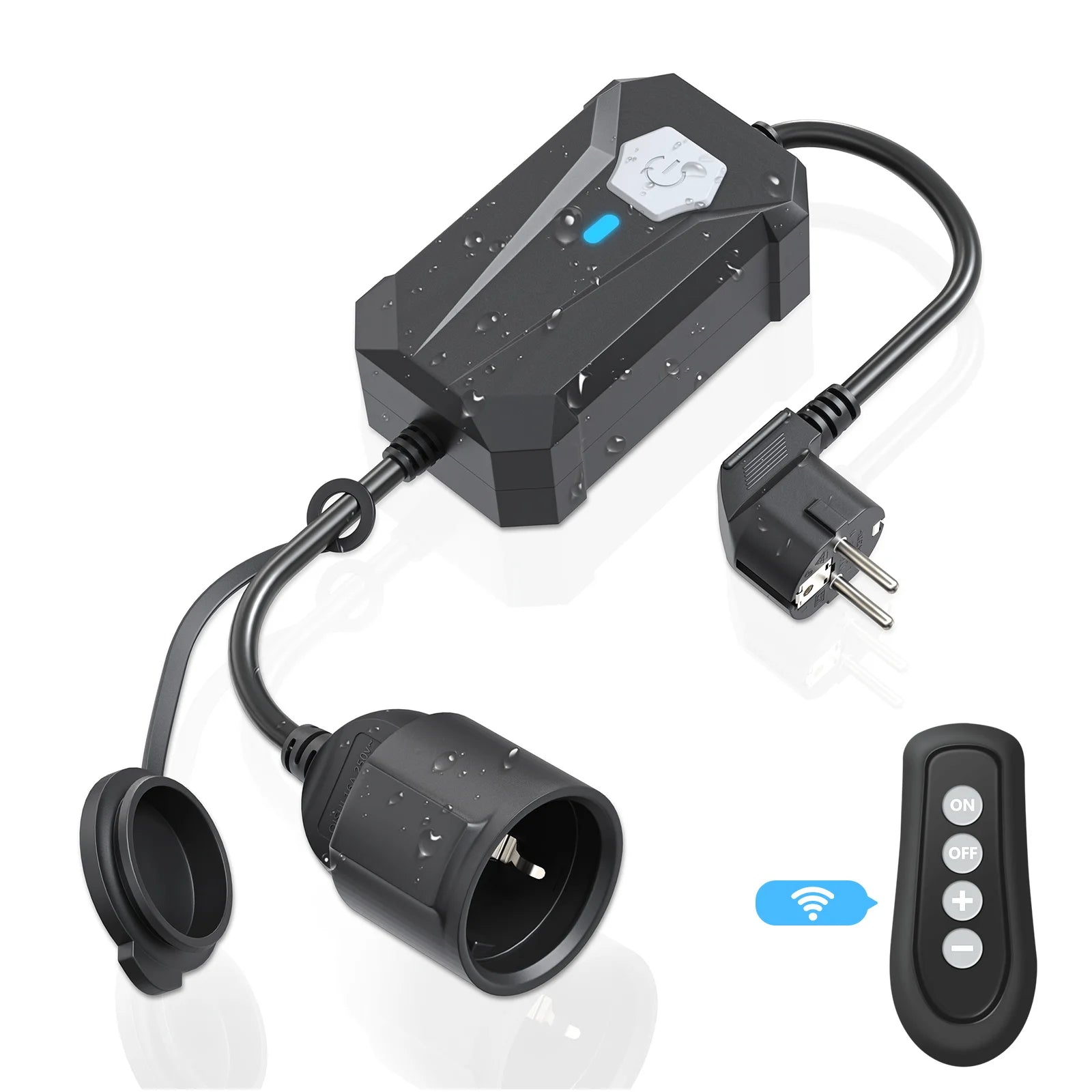 Smart WiFi Outdoor Dimmer Plug with Remote for String Lights - 7