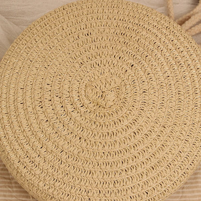 Luxury Round Straw Crossbody