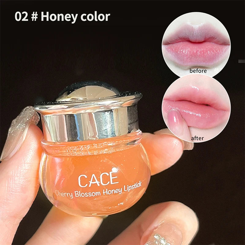 Cherry Blossom Honey Lip Balm - Deep Hydration & Plumping Gloss - 4