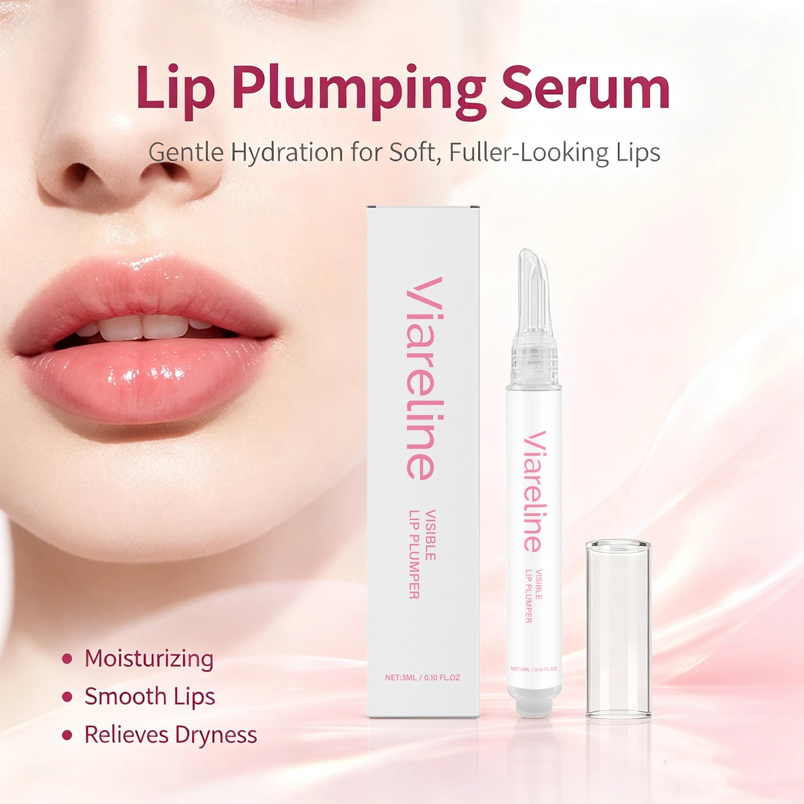 Hydrating Lip Plumper Serum for Smooth & Fuller Looking Lips - 2